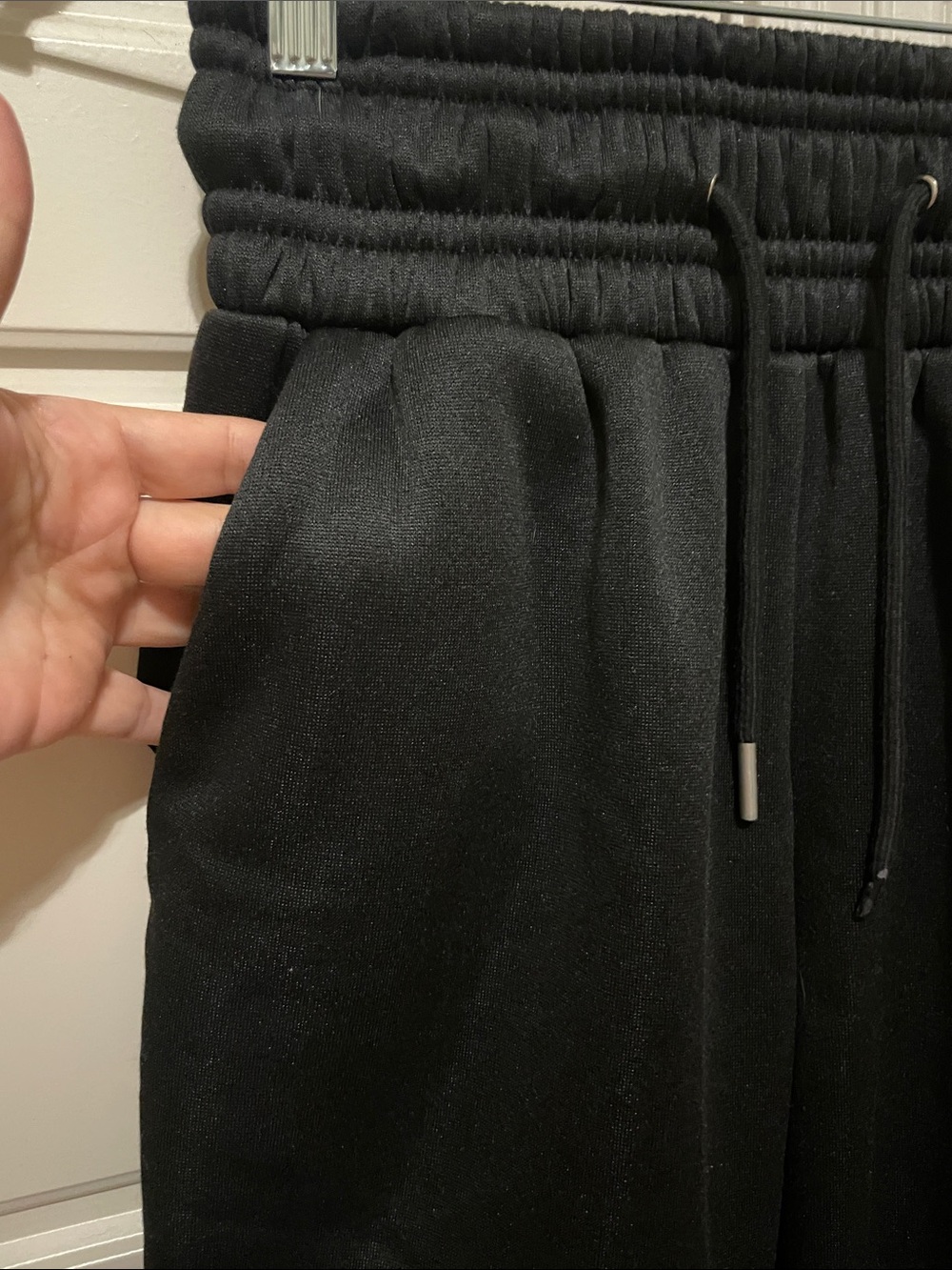 Black Drawstring Sweatpants - Picture 3 of 5